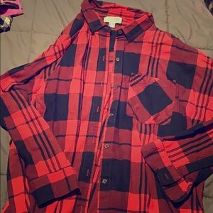 Red Old Navy flannel